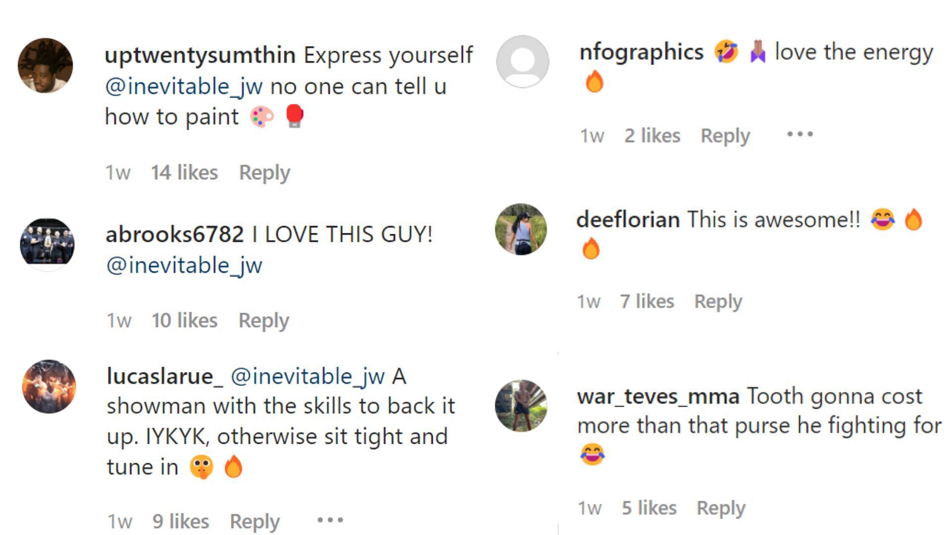 Reactions of fans to fighter pulling out his tooth during a face-off